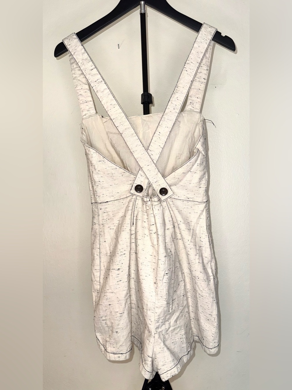 Urban Outfitters UO Hannah Cotton Cross-Back Romper, size L - Picture 2 of 5
